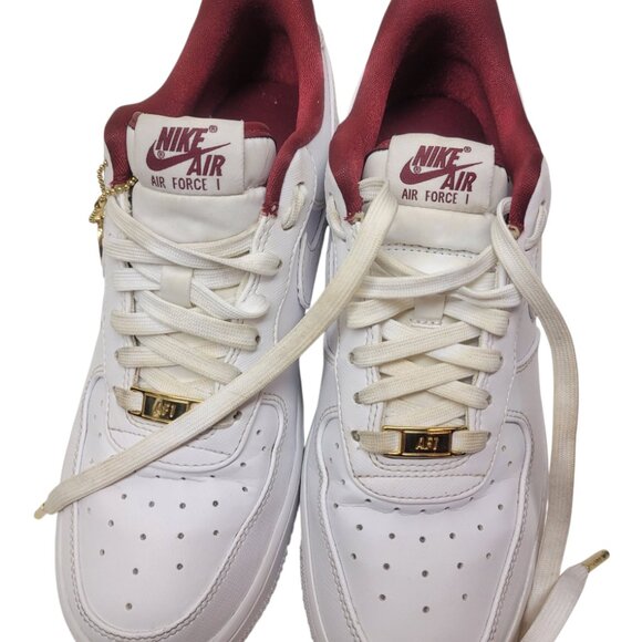 Nike Air Force 1 07 SE Shoes White Red Gold DV7584-100 Sneakers Women’s Size 8.5 - Picture 5 of 12